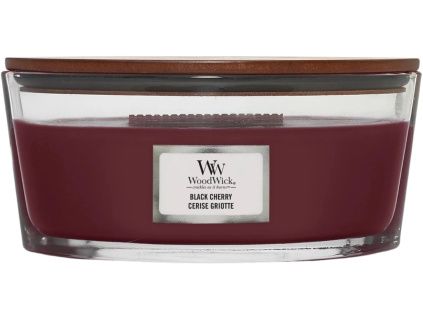Vonná svíčka WoodWick loď, Black Cherry