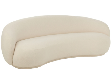 Bílá čalouněná pohovka Polar 234 cm