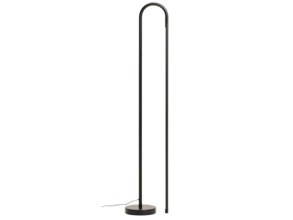 Černá kovová stojací LED lampa Kave Home Bow 120 cm