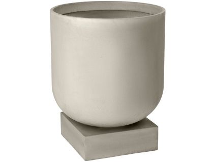 Šedý cementový květináč Podium Ø 55 cm