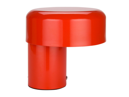 Červená kovová nabíjecí stolní LED lampa Scoop