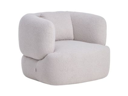 Šedé bouclé křeslo Kave Home Martina