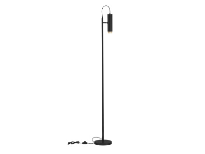 Černá stojací lampa Nessi 160 cm