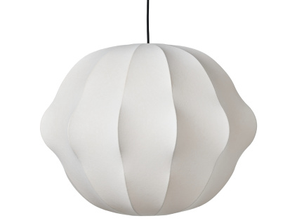 Bílé závěsné světlo Bise 61,5 cm