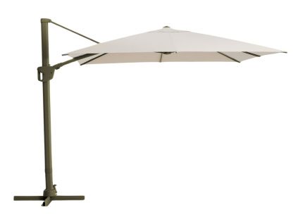 Béžovo-zelený slunečník Kave Home Noli 300 x 420 cm