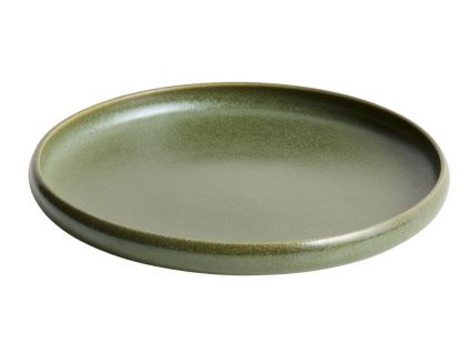 Zelený keramický dezertní talíř Kave Home Uilo 21 cm