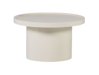 Bílý lakovaný konferenční stolek Veluna ø 70 cm