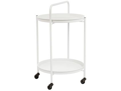 Bílý zahradní servírovací stolek Bizzotto Austin 45 cm