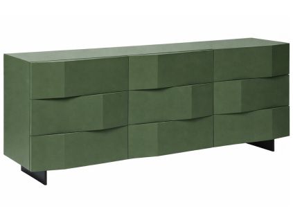 Olivově zelená komoda Marco Barotti Linea Diamond 180 x 45 cm