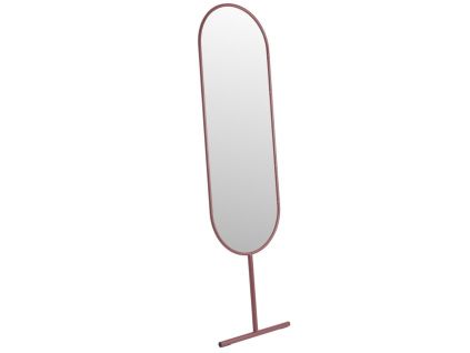 Růžové stojací zrcadlo TESS 166 cm