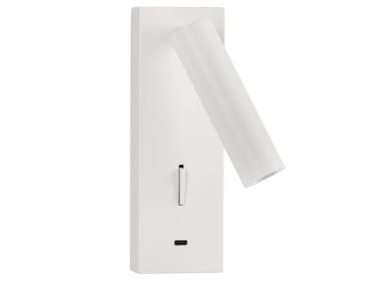 Bílé kovové nástěnné LED světlo Nova Luce Fuse