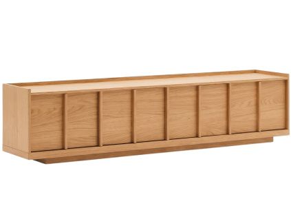 Dubový TV stolek Kave Home Onix 200 x 40 cm