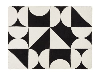 Černobílý pléd Tul 200 x 150 cm