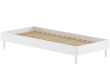 Bílá dřevěná postel Vipack Forrest 90 x 200 cm