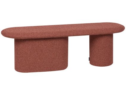 Cihlová bouclé lavice Rull 130 cm