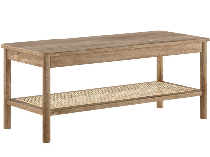 Dubovo-ratanová lavice Vipack Olive 110 x 46 cm
