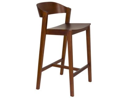 Hnědá dubová barová židle Wooz 65 cm