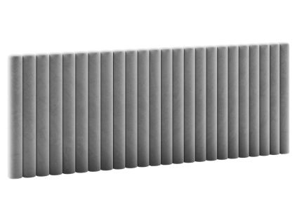 Šedé sametové čelo k posteli Micadoni Mistero 240 cm