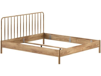 Dubová postel Vipack Olive s čelem 180 x 200 cm