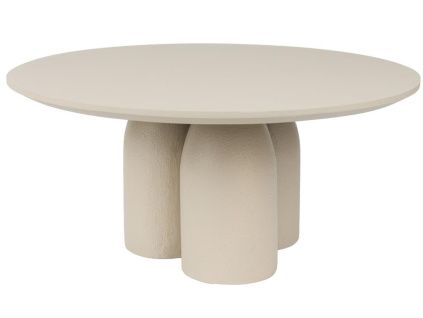 Béžový lakovaný konferenční stolek Ces ø 75 cm