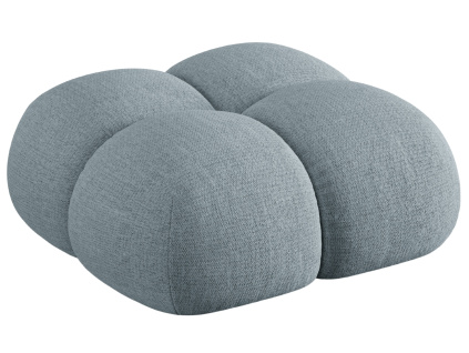 Světle modrá čalouněná podnožka Cosmopolitan Design Loretto 90 x 90 cm