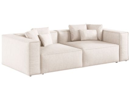 Béžová čalouněná čtyřmístná pohovka Cosmopolitan Design Aveiro 236 cm