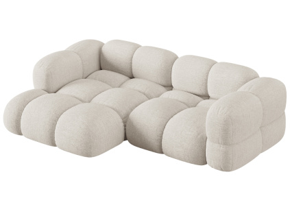 Béžová čalouněná rohová pohovka Cosmopolitan Design Loretto 250 cm, levá