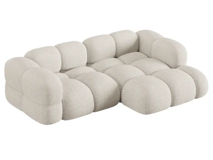 Béžová čalouněná rohová pohovka Cosmopolitan Design Loretto 250 cm, pravá