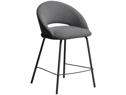 Šedá čalouněná barová židle Kave Home Bonali 65 cm