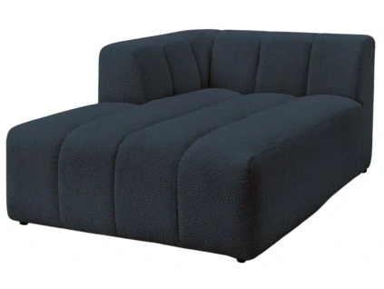Tmavě modrá bouclé lenoška Annecy 170 cm, levá