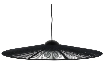 Černé bavlněné závěsné světlo ZUIVER BELLE 65 cm