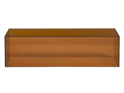 Hnědý skleněný konferenční stolek Kave Home Orlia 110 x 50 cm