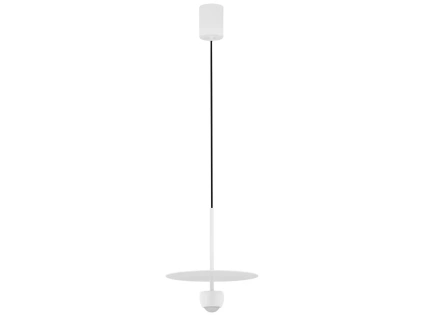 Bílé kovové závěsné LED světlo Nova Luce Edem 30 cm