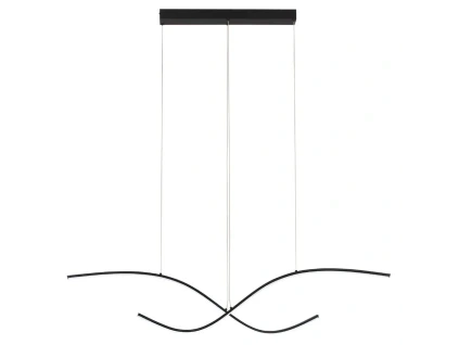 Černé kovové závěsné LED světlo Nova Luce Brio 115 cm