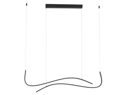 Černé kovové závěsné LED světlo Nova Luce Brio 104 cm