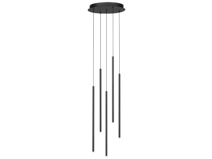 Černé kovové závěsné LED světlo Nova Luce Stilvi 36 cm