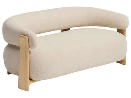 Béžová dvoumístná pohovka Kave Home Granite 155 cm