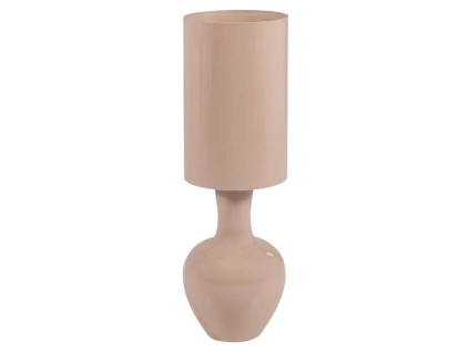 Světle růžová kovová stolní lampa Loa