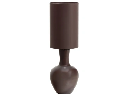 Hnědá kovová stolní lampa Loa