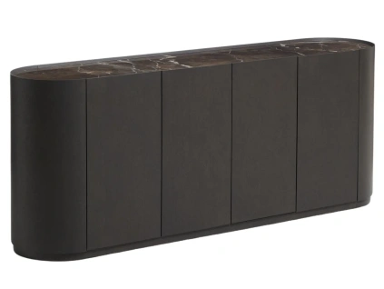 Hnědá dubová komoda Kave Home Nemore 200 x 45 cm