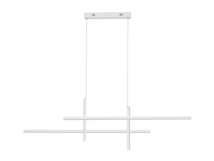 Bílé kovové závěsné LED světlo Nova Luce Antama 120 cm