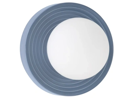 Modrošedé keramické nástěnné světlo Nova Luce Orbique 22 cm