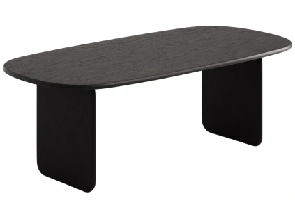 Černý dubový jídelní stůl Micadoni Lana 220 x 110 cm