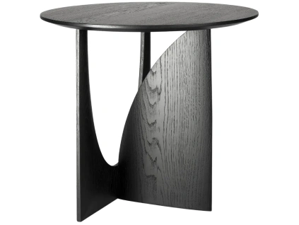 Černý dubový odkládací stolek Geometric 51 cm