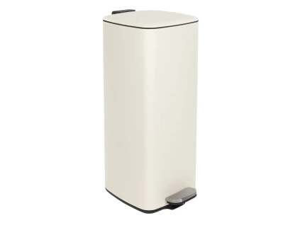 Bílý pedálový odpadkový koš MARK LARGE 30 l