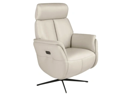Šedé kožené relaxační křeslo Angel Cerdá No. 5243