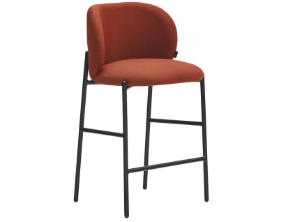 Červená čalouněná barová židle Teulat Mogi 63 cm