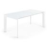 Bílý skleněný rozkládací jídelní stůl Kave Home Axis 120/180 x 80 cm -fv-interier-25