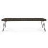 Černý jasanový rozkládací stůl Kave Home Milian 170-320x100 cm