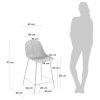 Bílá plastová barová židle Kave Home Quinby 65 cm